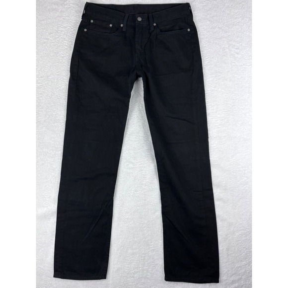 Levi's 514 Straight‎ Fit Jeans Black Cotton Blend Pants Mens W32 L32 - Picture 1 of 13